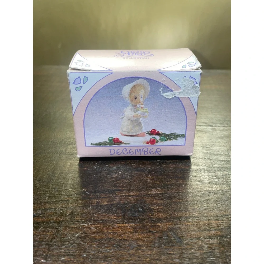 Enesco Precious Moments December Girl With Candle Figurine 1989 Samuel J Butcher